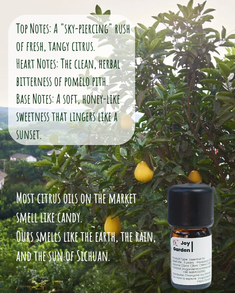 Joy Garden | 100% Pure Pomelo Essential Oil (Citrus Grandis) – Professional Grade, Steam Distilled, Sourced from Guang’an, Sichuan