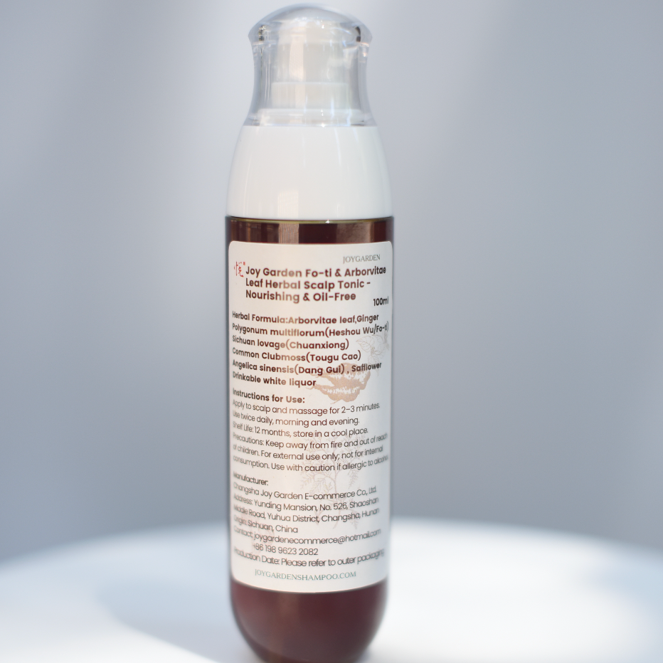 Herbal Scalp Tonic for Hair Growth – Fo-Ti & Arborvitae, Nourishing & Oil-Free Formula