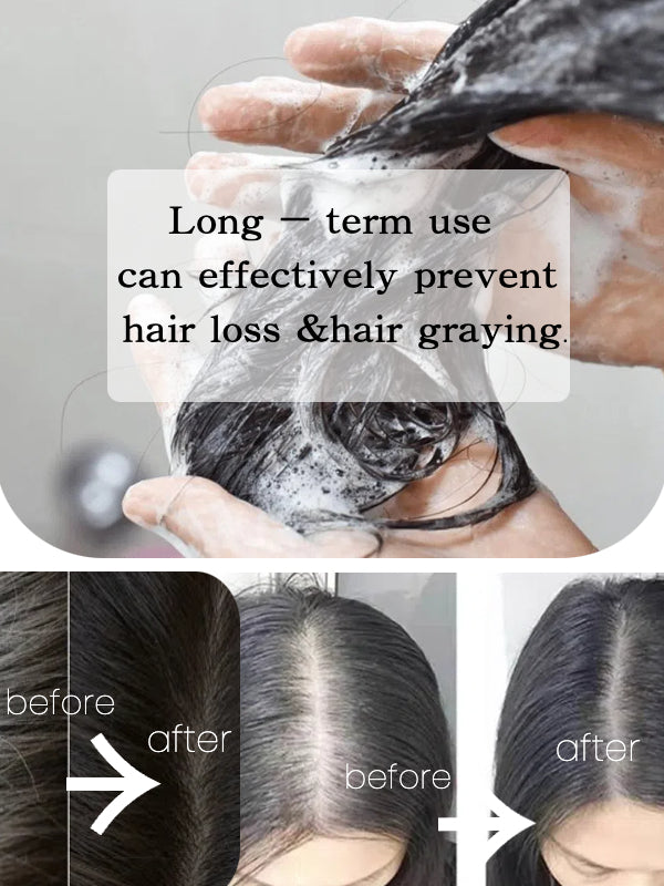 Hair Before and After Using Joy Garden He Shou Wu Fo-Ti Shampoo – Improved Shine and Thickness