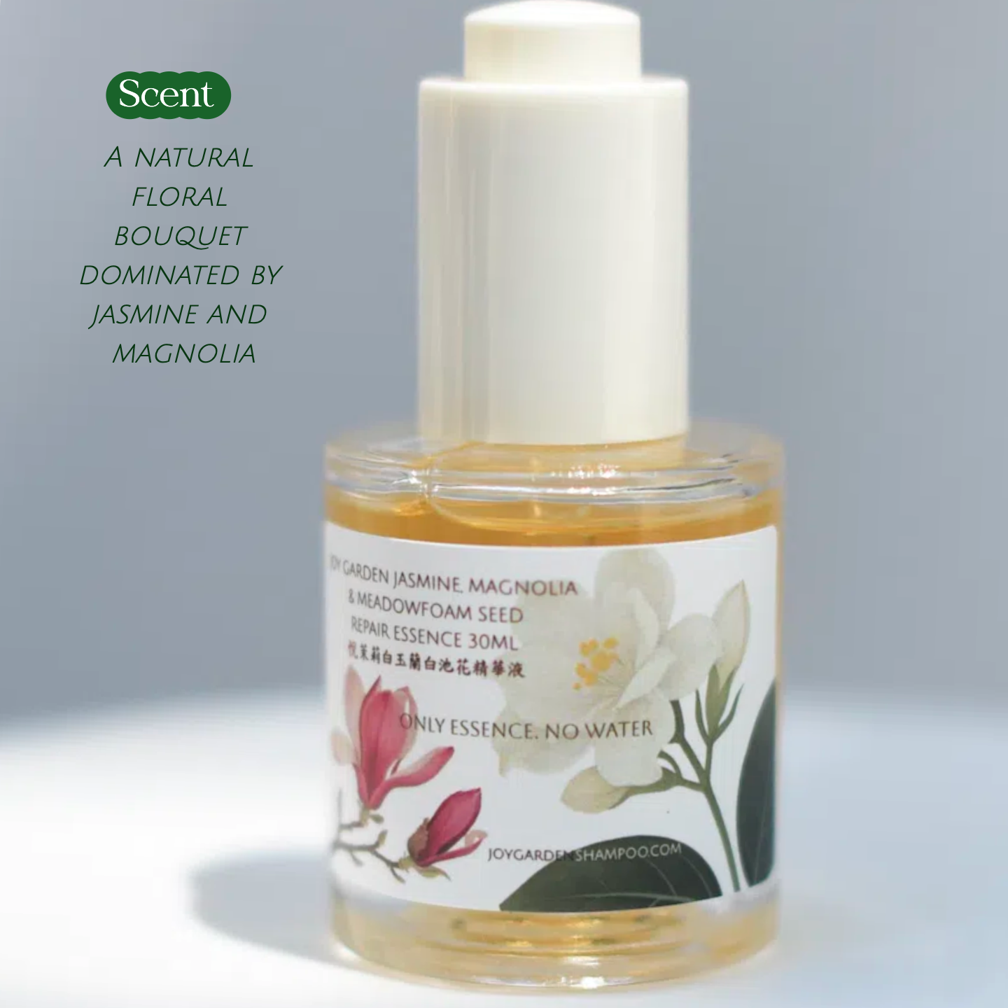 Joy Garden Jasmine Magnolia Essence Toner – delicate floral fragrance with notes of jasmine and magnolia, evoking calm and natural elegance
