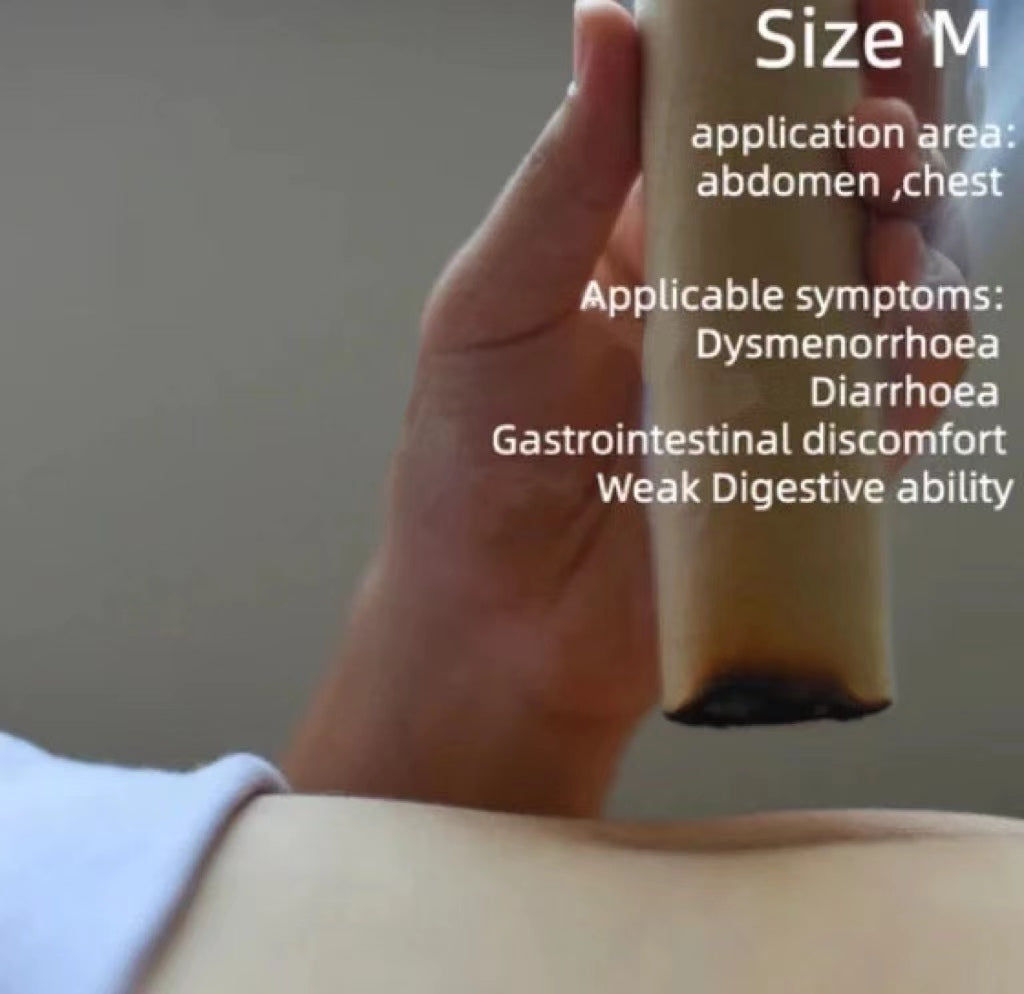 Acupoint chart showing suitable points for medium Joy Garden Moxa Sticks – balanced warmth and depth