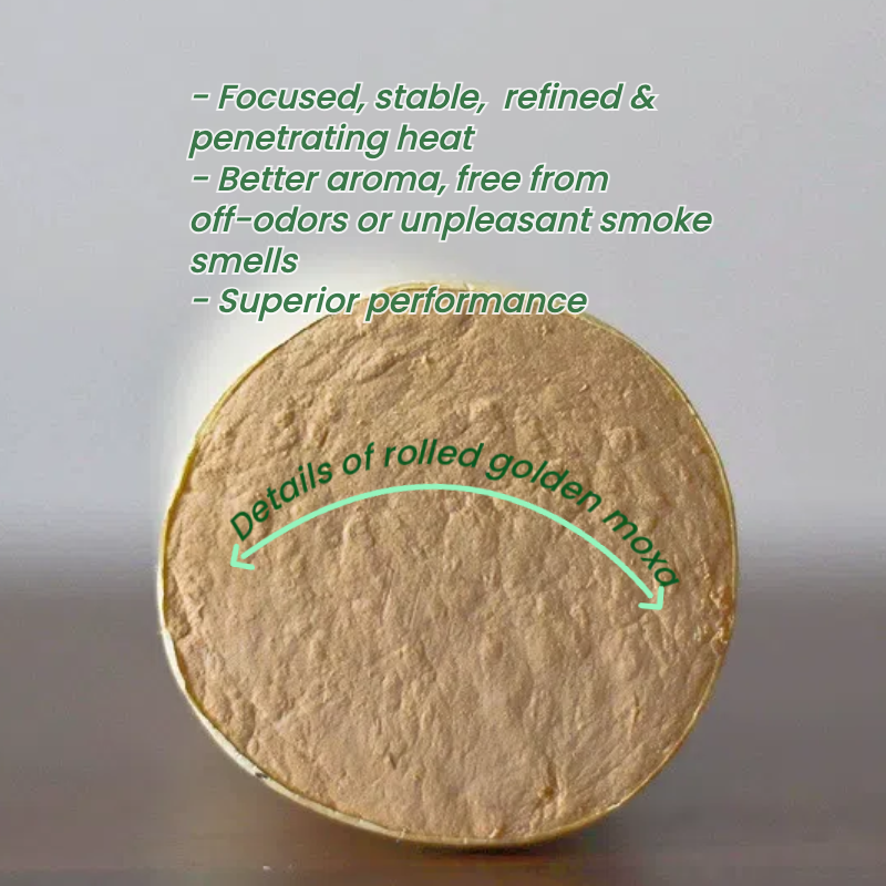 Joy Garden Medium Golden Moxa Stick from Henan – balanced warmth and depth, made from high-purity mugwort for general use