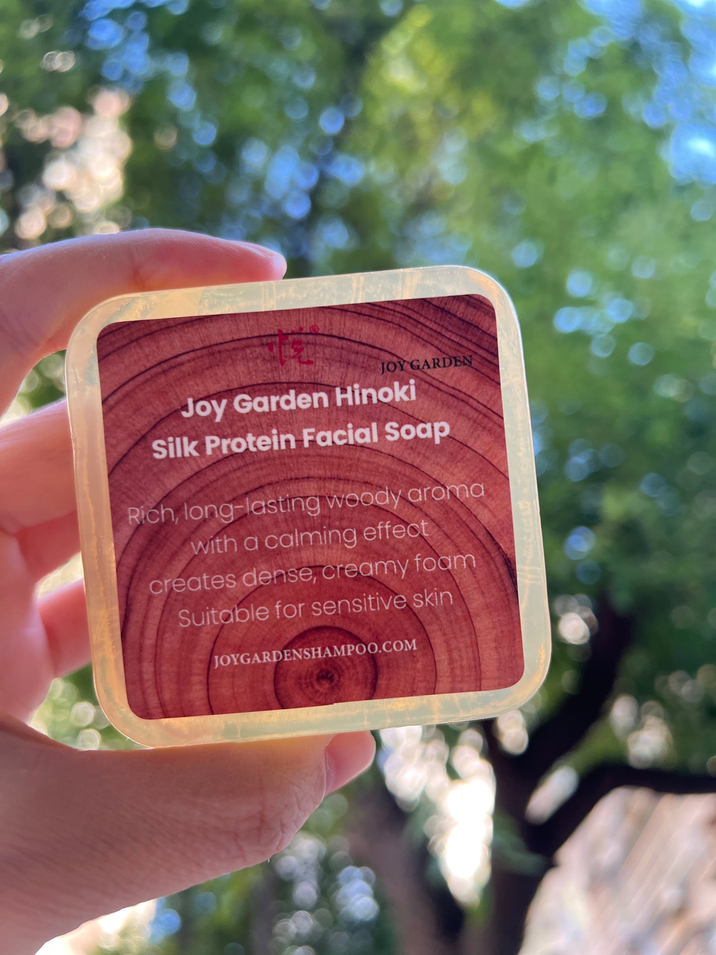 Joy Garden Hand mades Ali Mountain Hinoki  Silk Protein Facial Soap Rich, long-lasting woody aroma with a calming effect contain Hydrolyzed Silk Protein