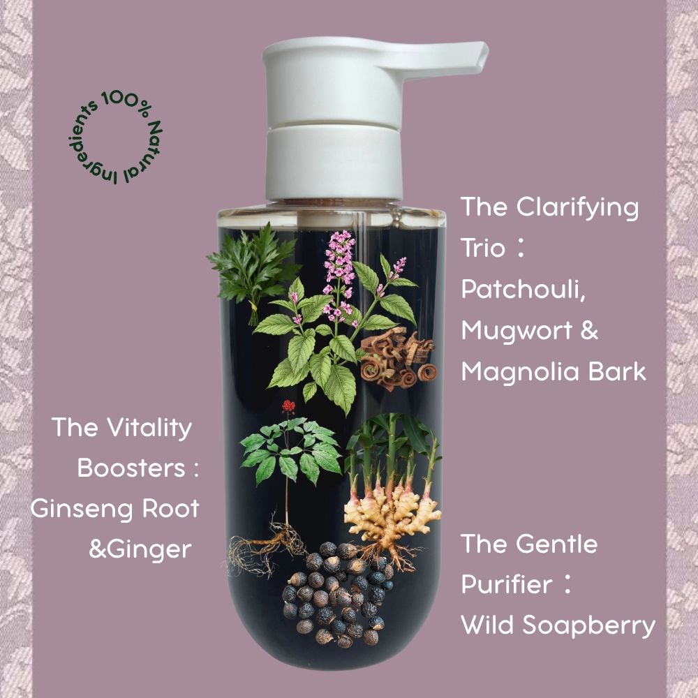 Joy Garden Patchouli Mugwort Magnolia Bark &  Wild Soapberry Balancing Body Wash