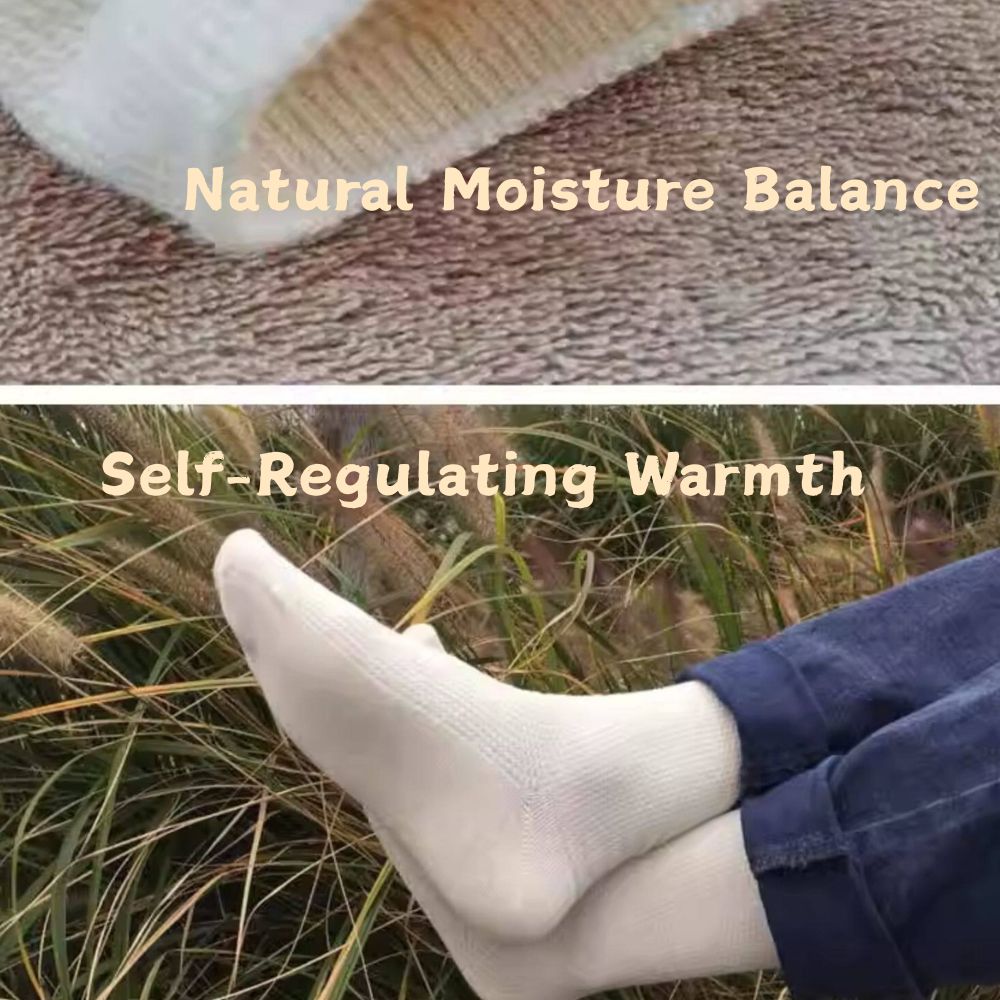 Daily basic organic cotton socks for warmth and moisture-wicking comfort on feet.
