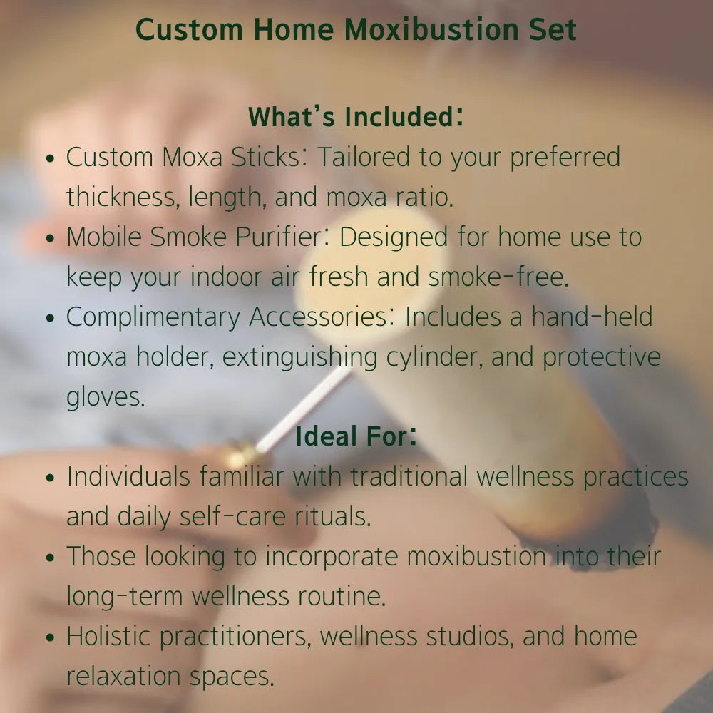 Personalized Moxa Kit, Custom Moxa Sticks & Mobile Smoke Extractor, At-Home Moxibustion  Starter Set for Wellness Studio - Deposit