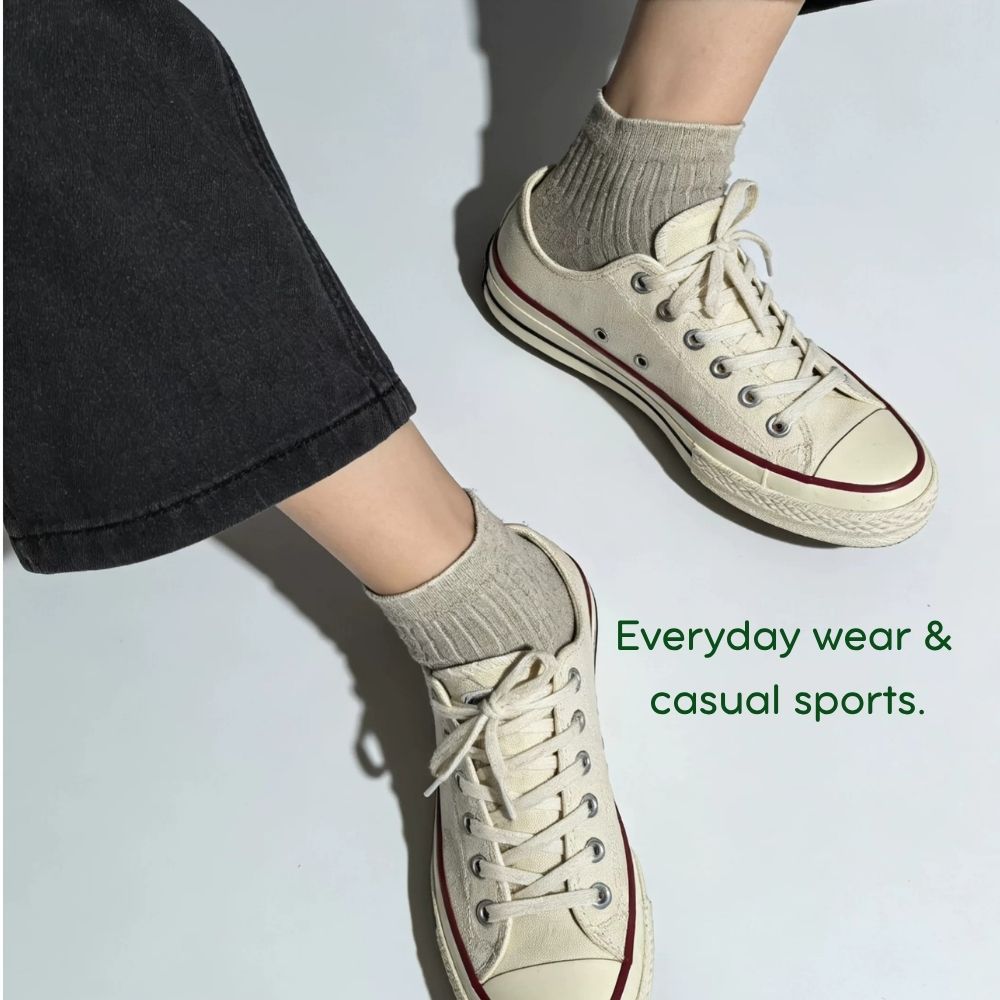 Buttery Soft 50%Hemp 50%Cotton Everyday Socks Undyed breathable sweaty feet