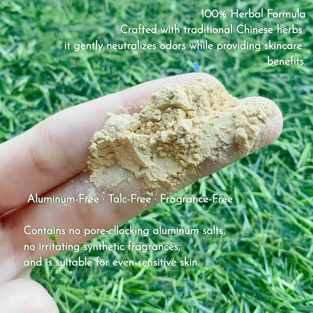 Joy Garden Herbal Deo Powder Talc-Free  Aluminum-Free TCM recipe no chemicals
