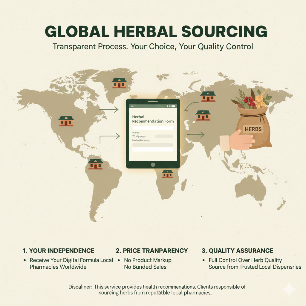 Worldwide TCM hair loss service with certified herb quality and transparent pricing.