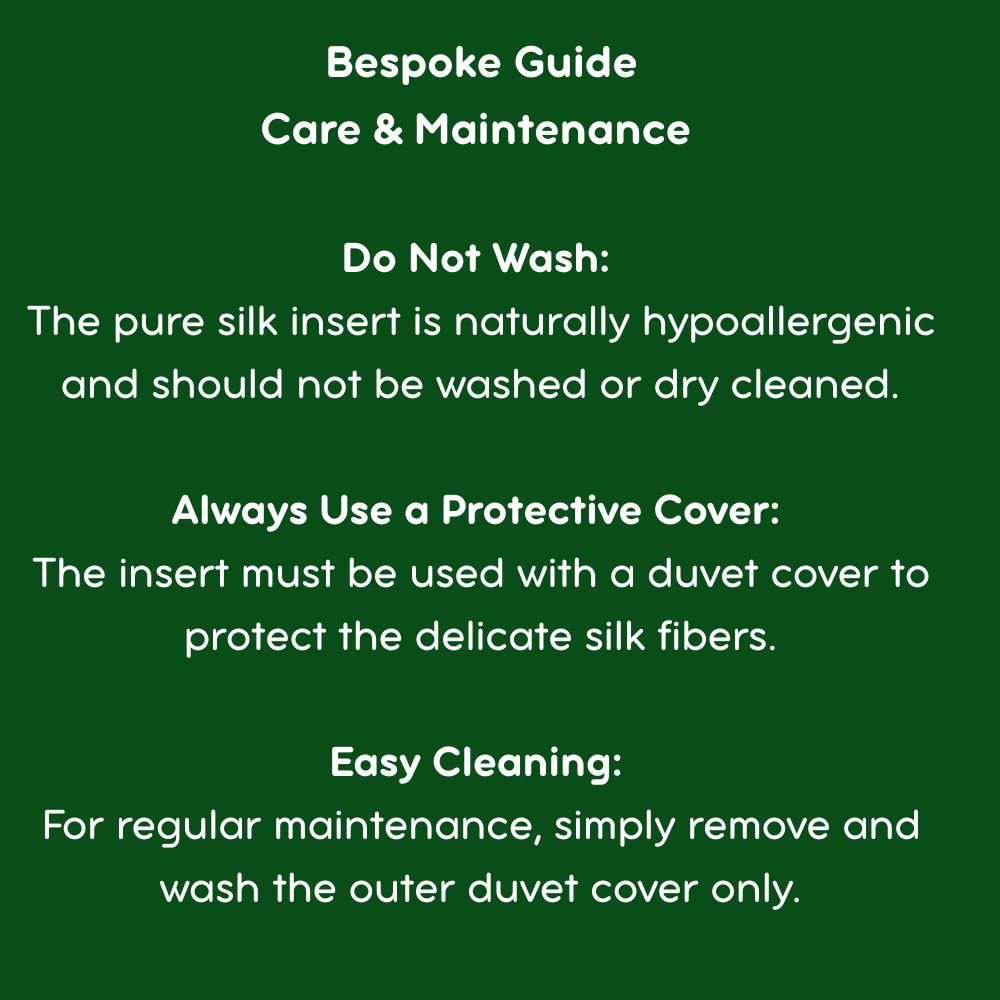 100% Double Cocoon Mulberry Silk Duvet Insert (Coming Soon)