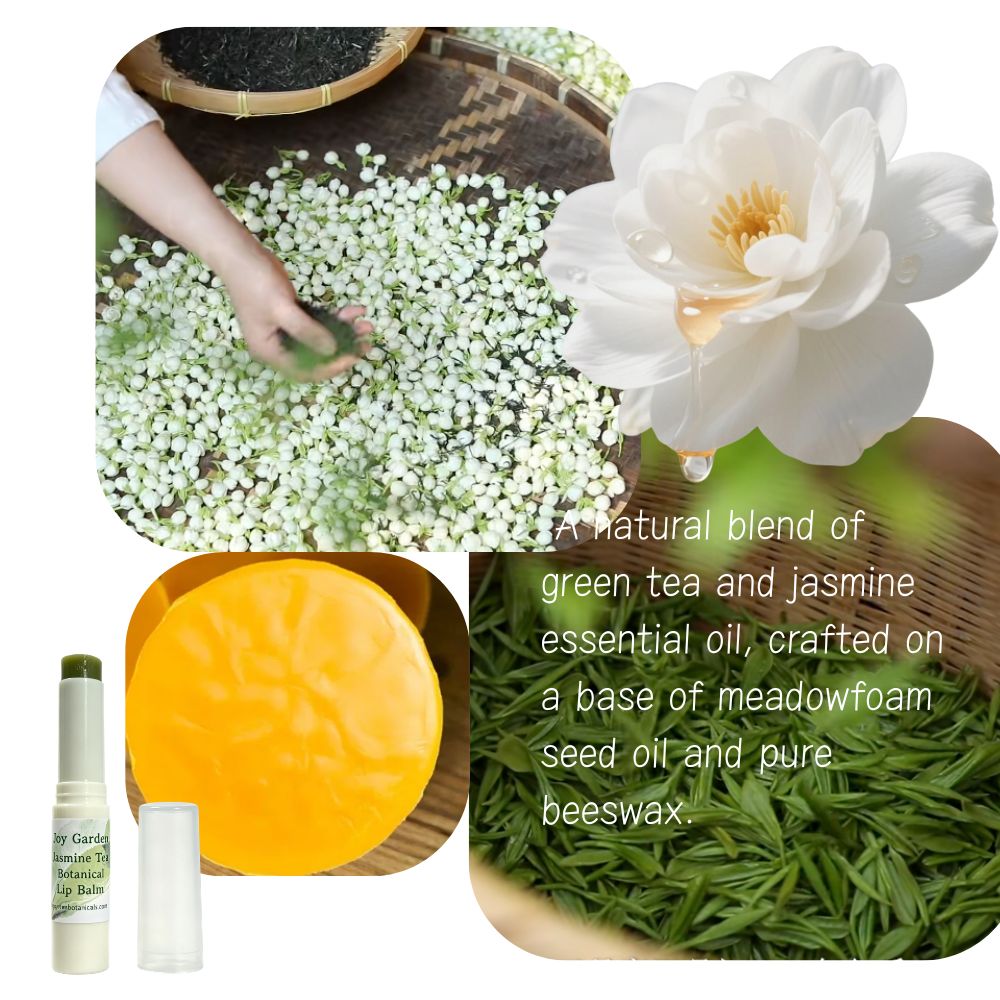 Joy Garden Jasmine Tea Botanical Lip Balm Natural Nourishing Food-Grade Moisturizer