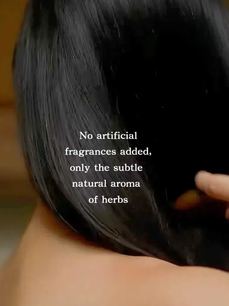Soft and Healthy Hair After Using Joy Garden Fo-Ti Shampoo – Mild Natural Herbal Fragrance, No Artificial Perfume