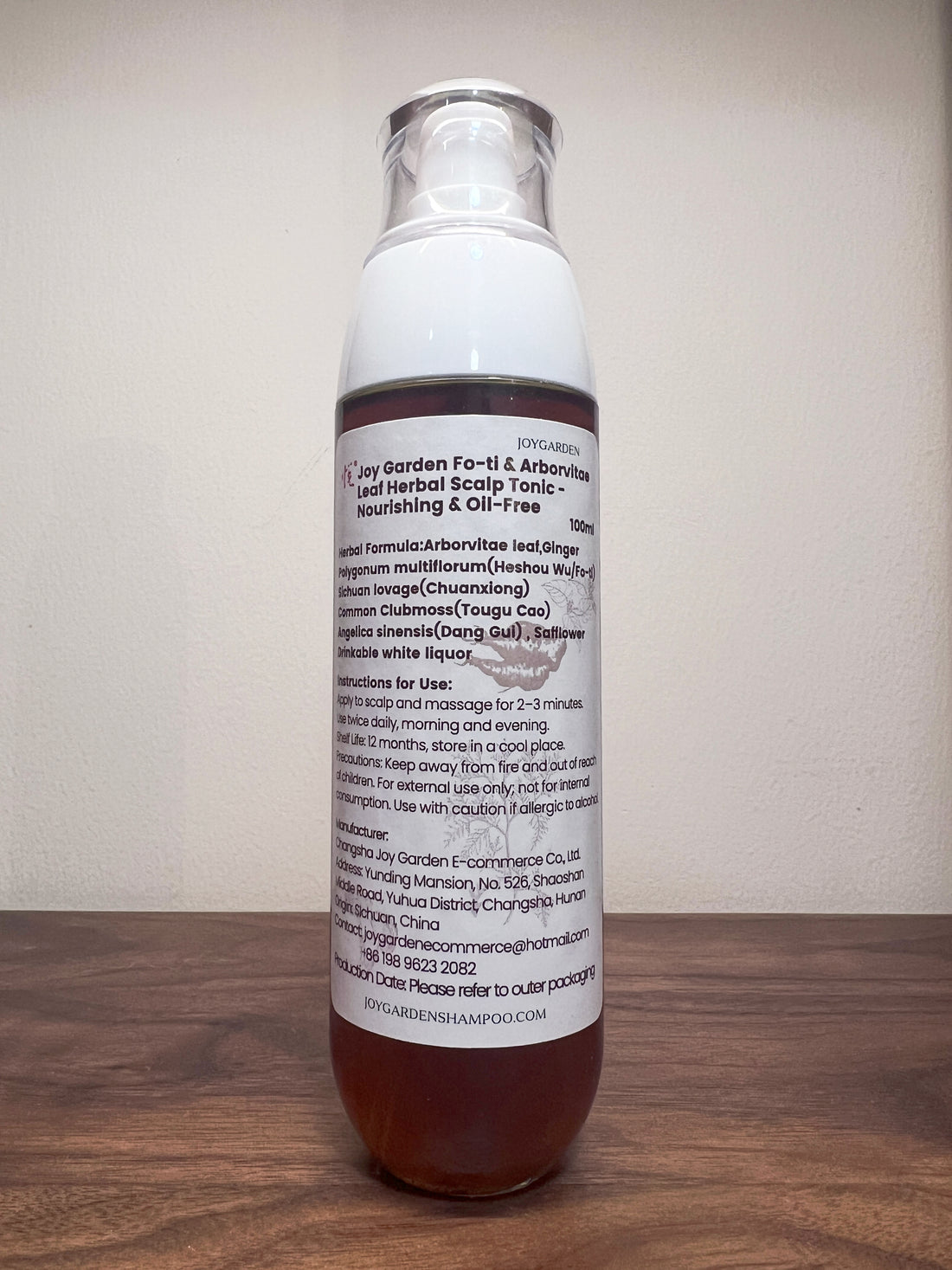 Joy Garden Herbal Scalp Tonic – Nourishing & Oil-Free (Fo-Ti & Arborvitae) for healthy scalp care