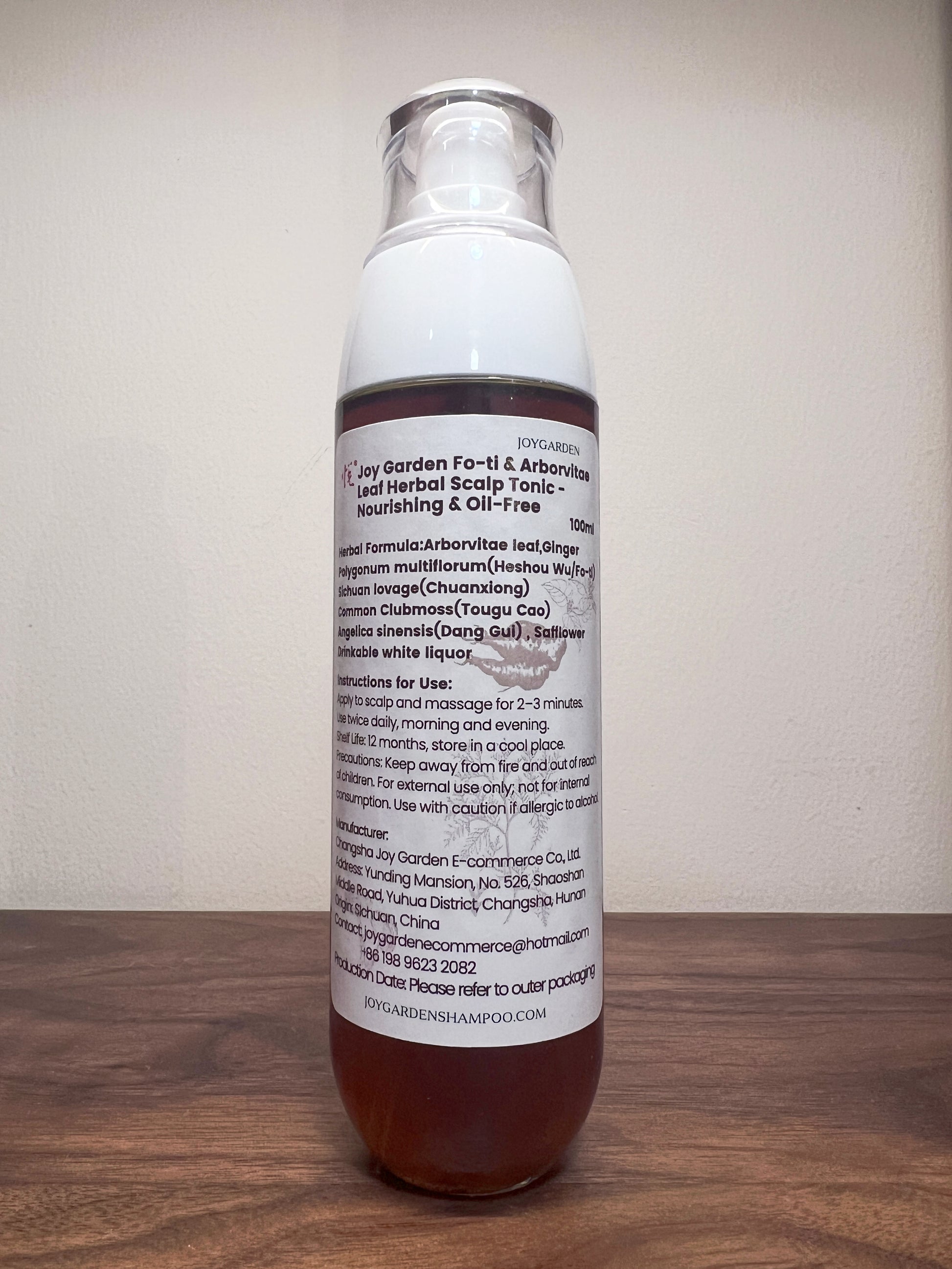 Joy Garden Herbal Scalp Tonic – Nourishing & Oil-Free (Fo-Ti & Arborvitae) for healthy scalp care