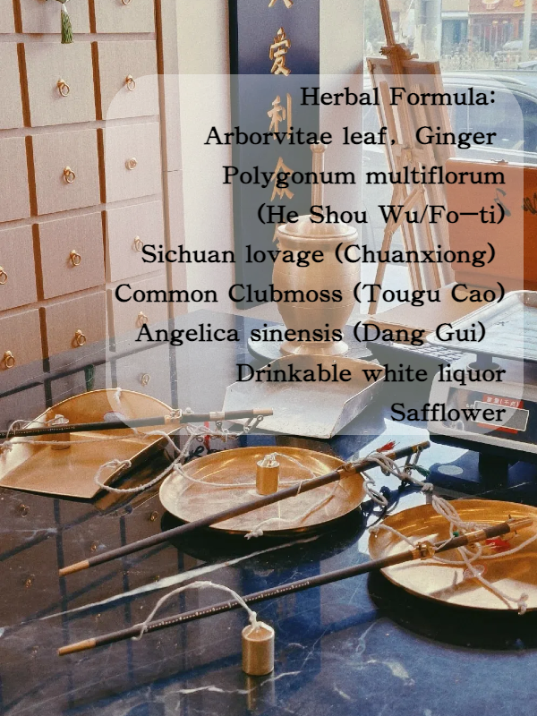 Full herbal ingredients of Joy Garden Scalp Tonic – Fo-Ti, Arborvitae Leaf, Angelica, Ligusticum & Safflower