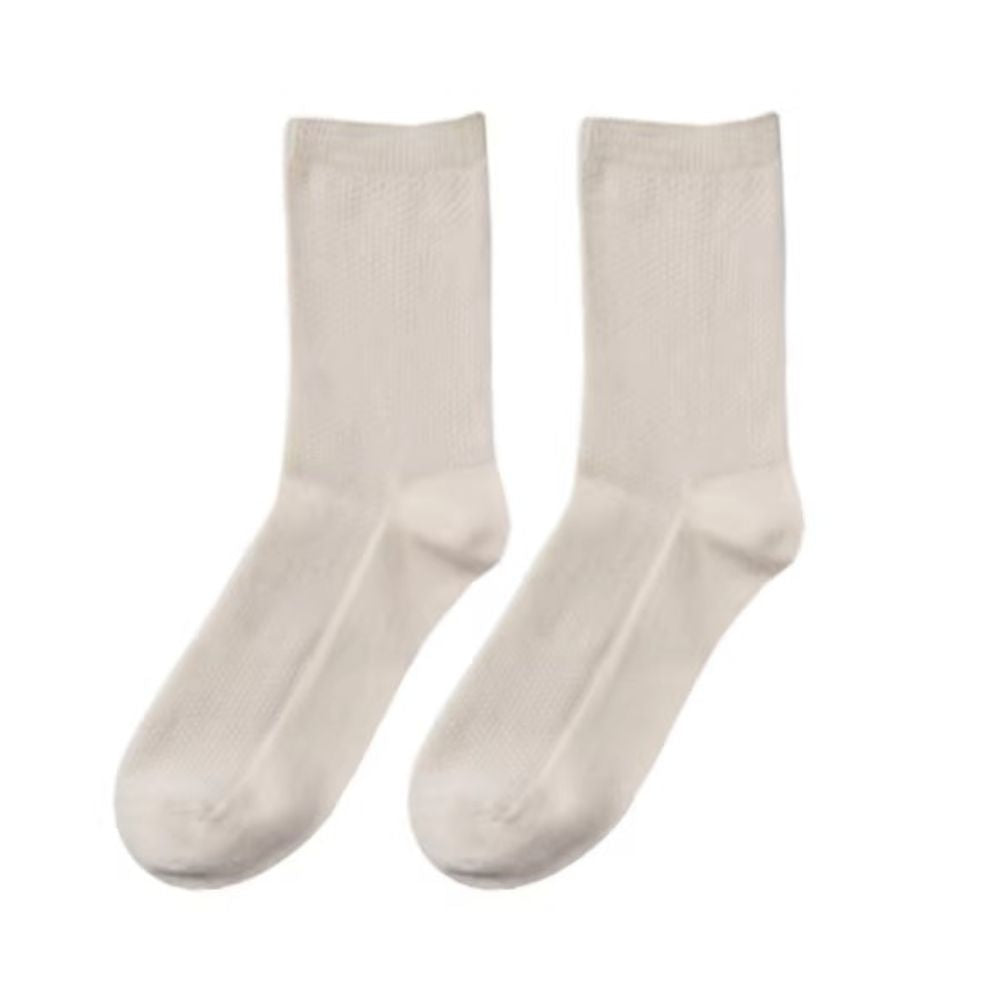  Joy Garden premium White organic cotton socks, chemical-free and sustainable.