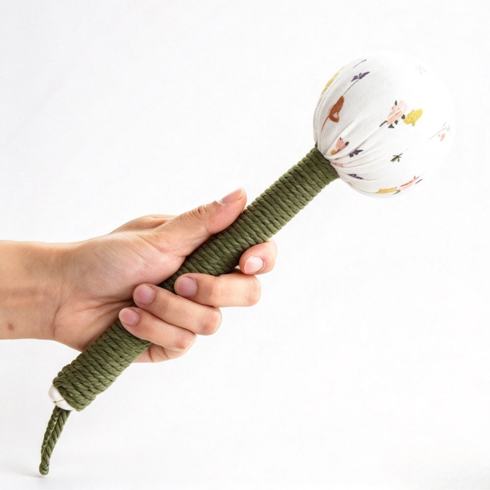 Herbal Mugwort Meridian Massager Hammer Natural Artemisia Tapping Stick for TCM Muscle & Acupoint Relief