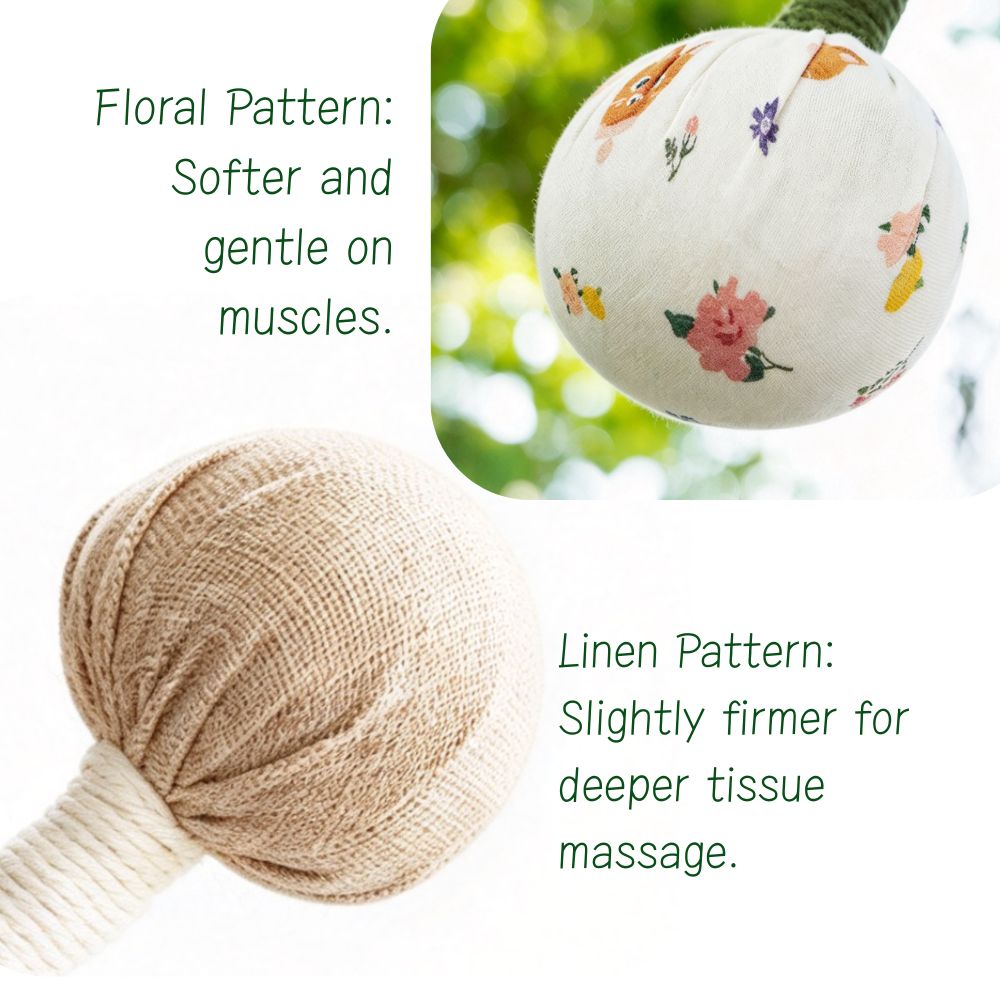 Herbal Mugwort Meridian Massager Hammer Natural Artemisia Tapping Stick for TCM Muscle & Acupoint Relief