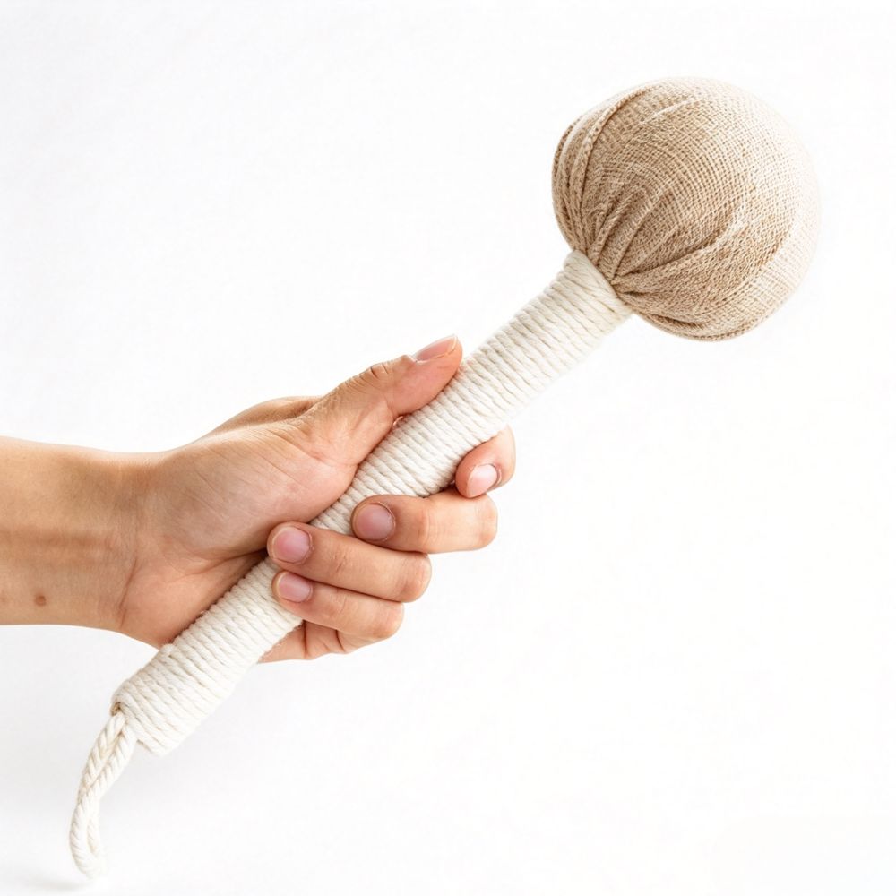 Herbal Mugwort Meridian Massager Hammer Natural Artemisia Tapping Stick for TCM Muscle & Acupoint Relief