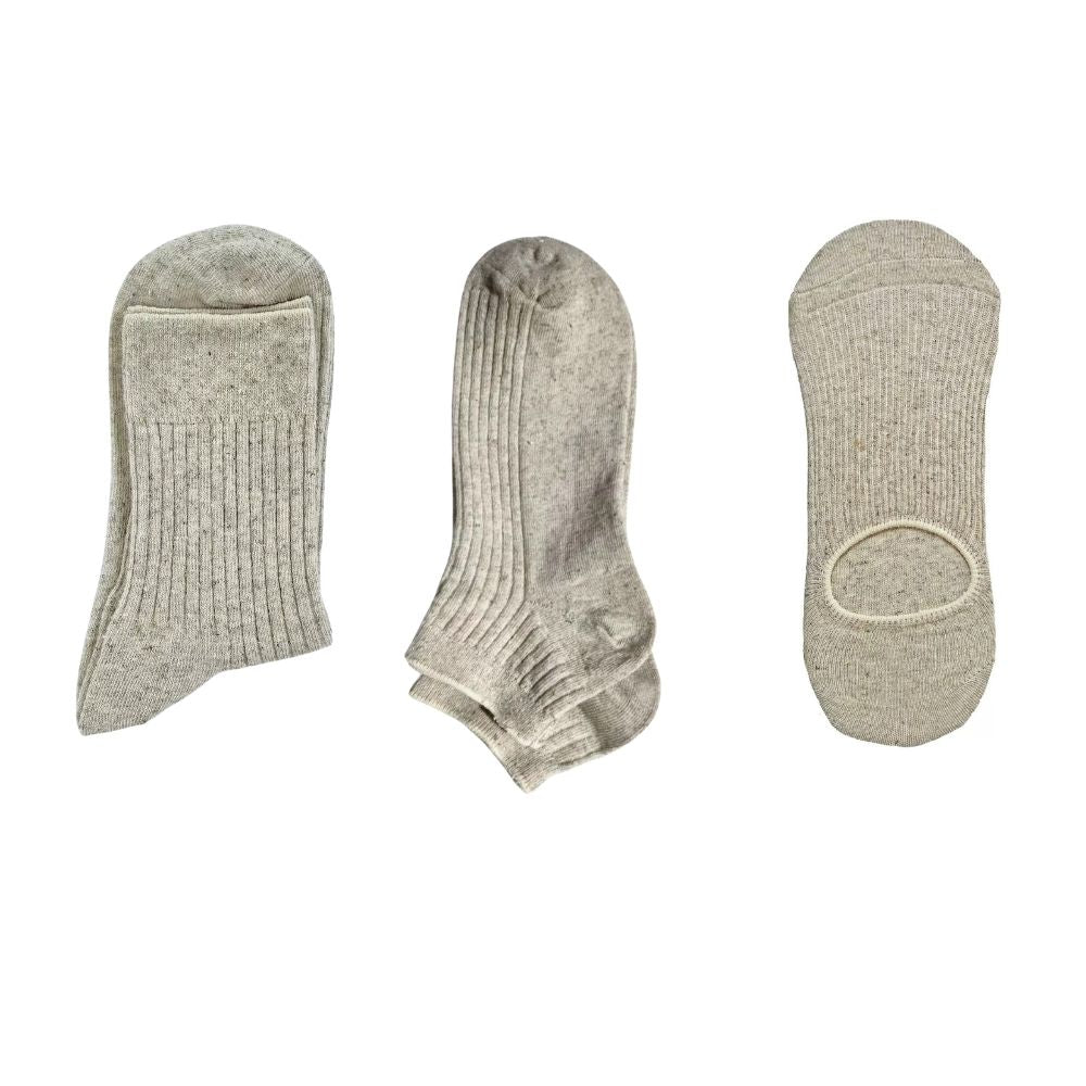 Buttery Soft 50%Hemp 50%Cotton Everyday Socks Undyed breathable sweaty feet
