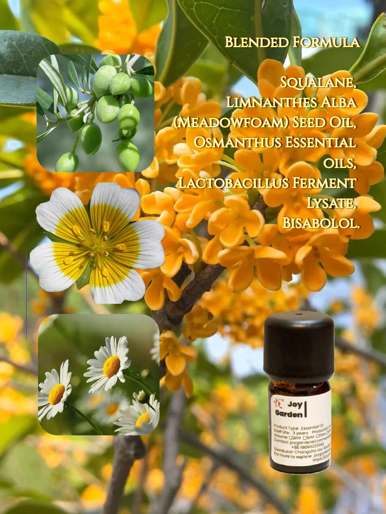 Joy Garden Osmanthus Essential Oil facial blend – gentle nourishing face oil suitable for direct skin application