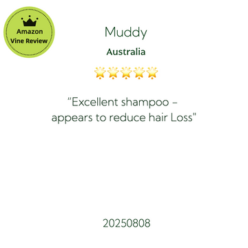 Joy Garden herbal shampoo Amazon Vine customer feedback with genuine reviews highlighting natural formula and scalp benefits