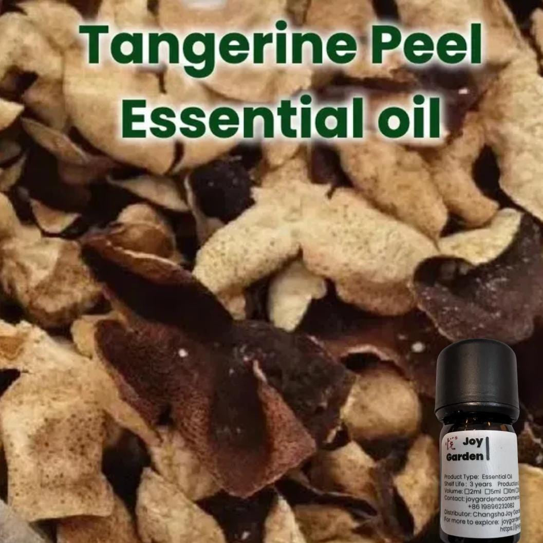 Joy Garden tangerine peel essential oil with natural citrus herbal extract, refreshing aroma for skincare and aromatherapy