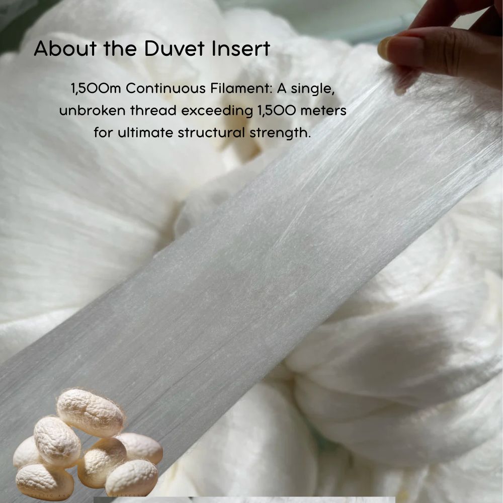 100% Double Cocoon Mulberry Silk Duvet Insert (Coming Soon)