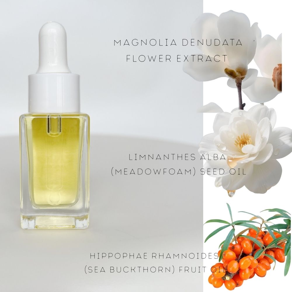 Key active ingredients: Magnolia Denudata, Meadowfoam Seed Oil, and Sea Buckthorn Fruit Oil.