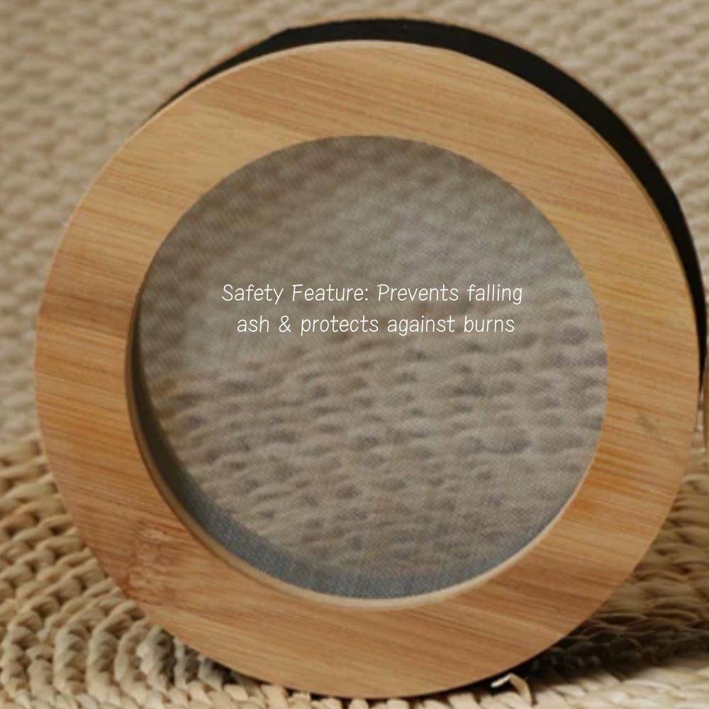Smokeless Round Moxibustion Box with Ash-Catcher and temp Control