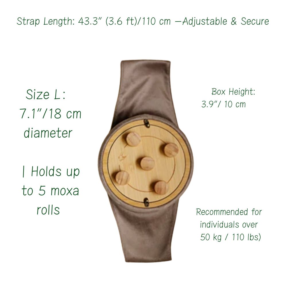 Smokeless Round Moxibustion Box with Ash-Catcher and temp Control