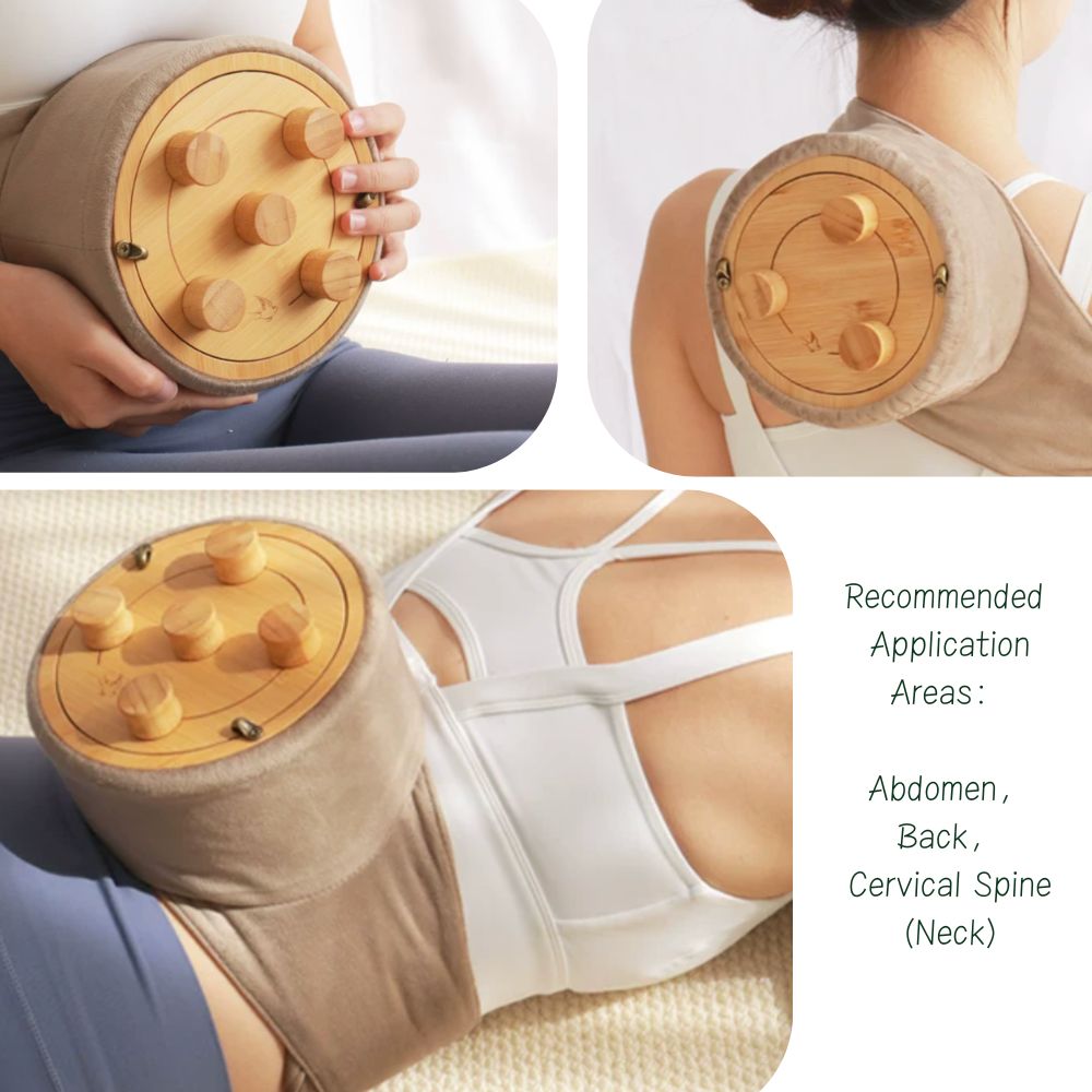 Smokeless Round Moxibustion Box with Ash-Catcher and temp Control