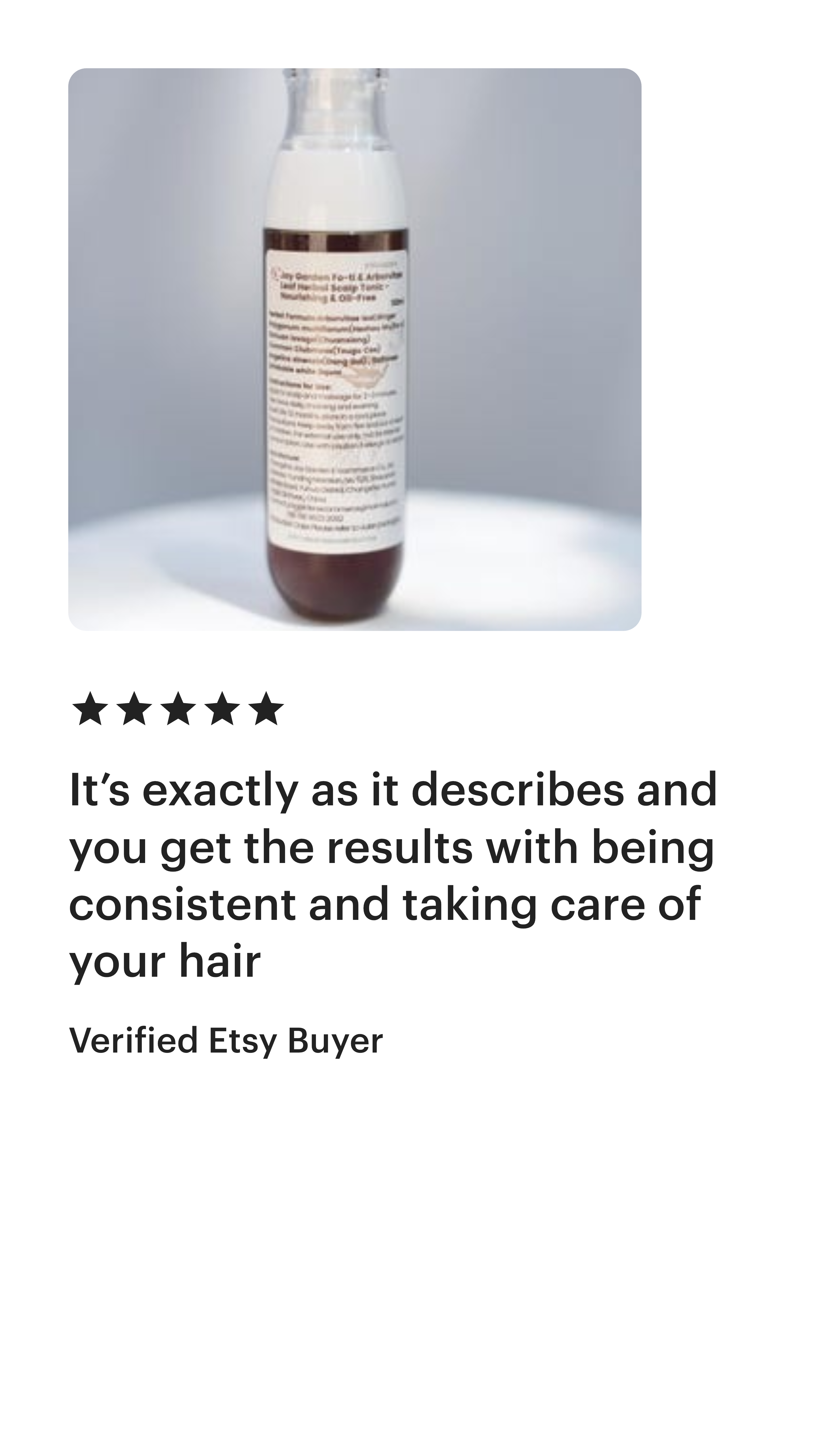 Joy Garden Herbal Scalp Tonic for Hair Growth – Fo-Ti & Arborvitae, Nourishing & Oil-Free Formula