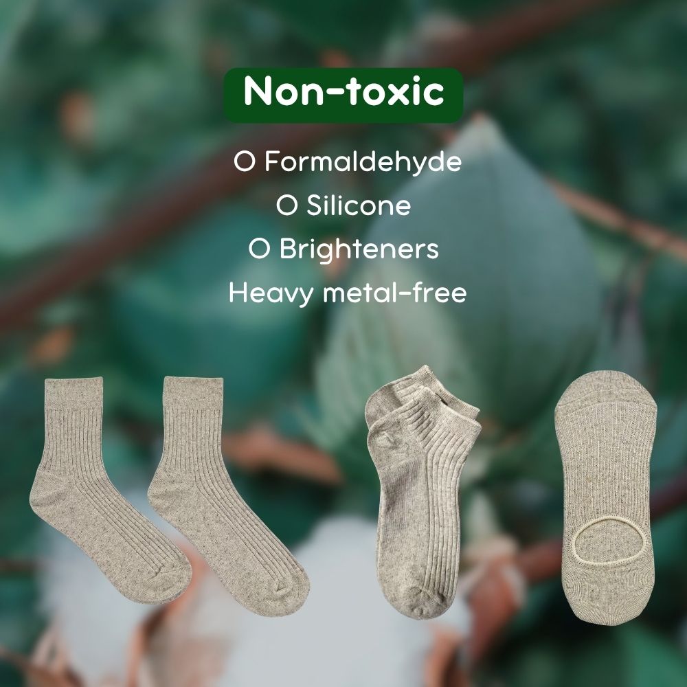 Buttery Soft 50%Hemp 50%Cotton Everyday Socks Undyed breathable sweaty feet